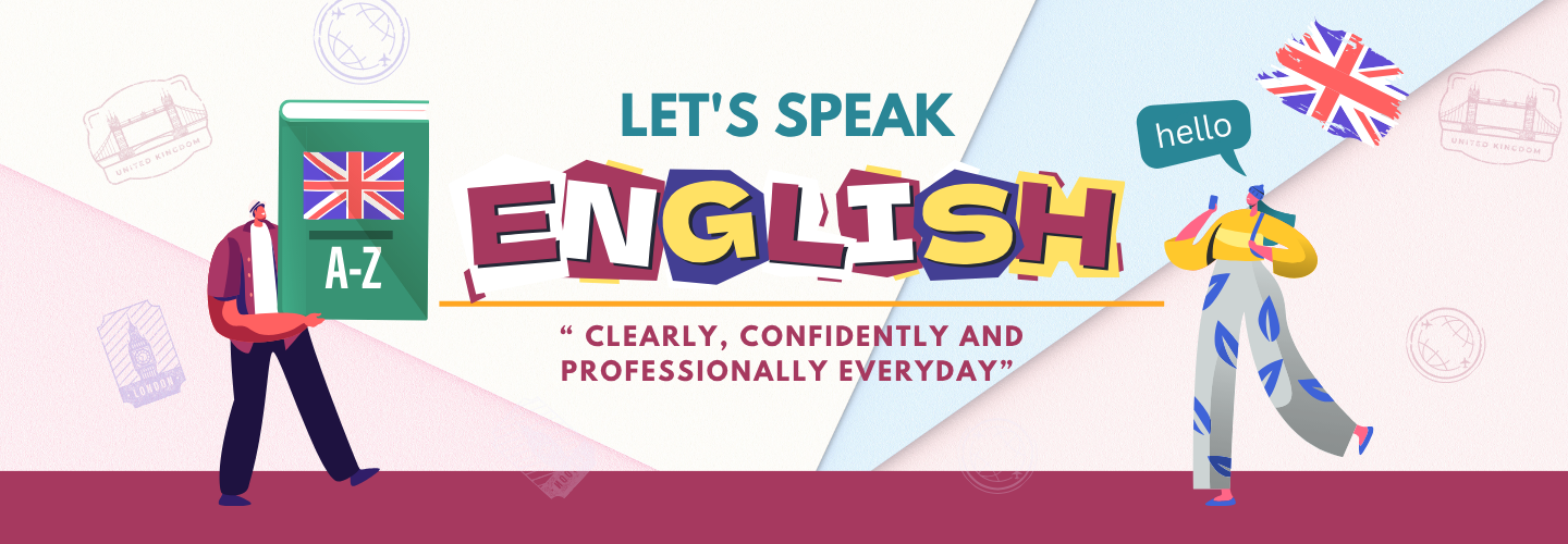 Green and Purple Illustration English Online Course Banner Landscape (2)